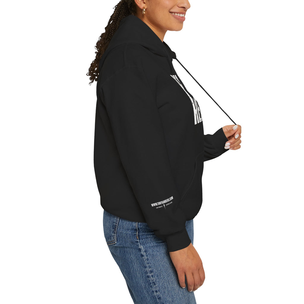 "Real Quick Real Fast" Hoodie (Dark)— Vintage Script Graphic Pullover