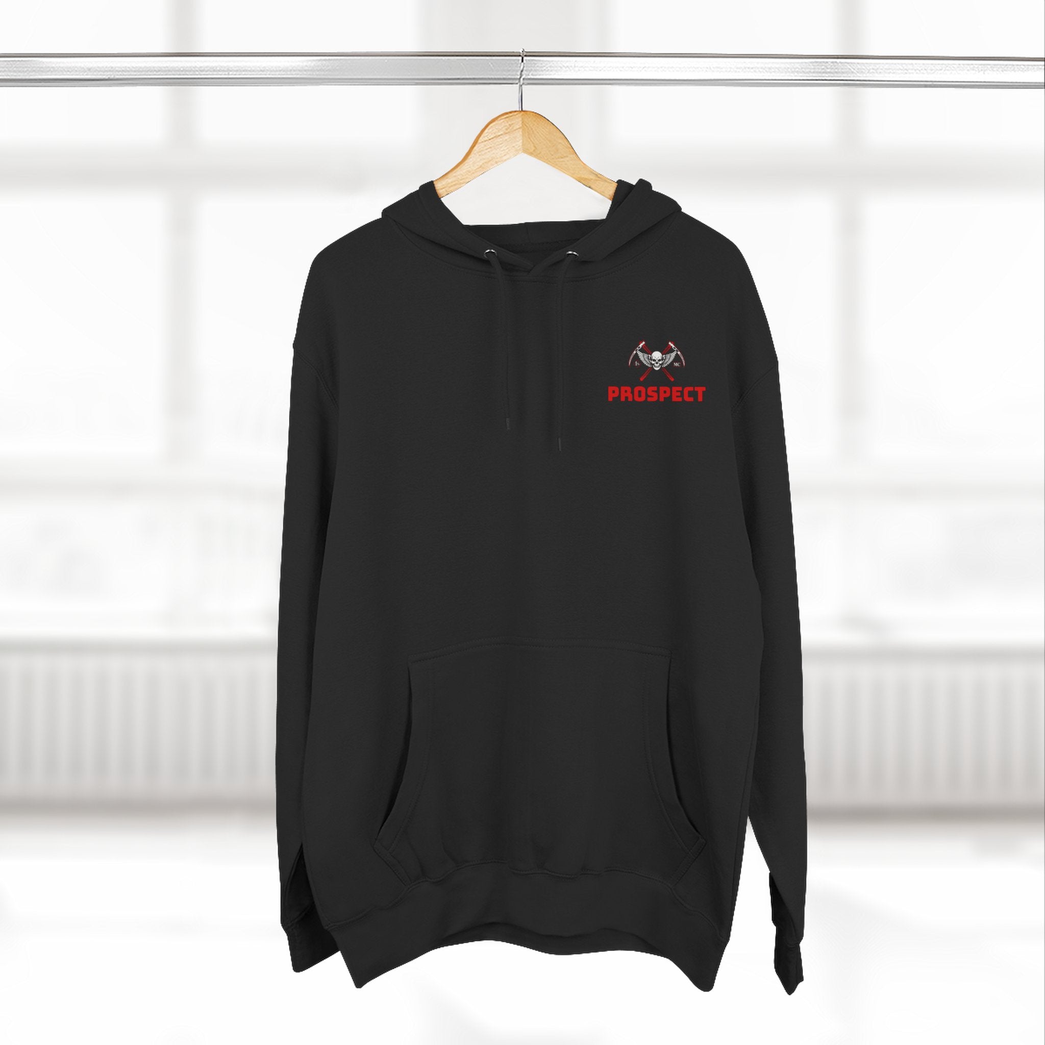 Lucifer’s Saints Motorcycle Hoodie — Skull & Wings Biker Pullover